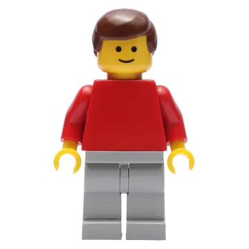 Man - Red Torso, Light Grey Legs