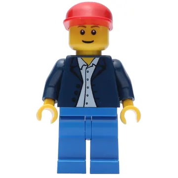 Dark Blue Jacket, Blue Legs, Red Cap