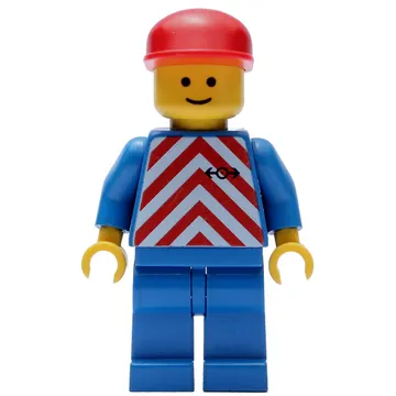 Train Worker - Red/White Shirt, Blue Legs, Red Cap