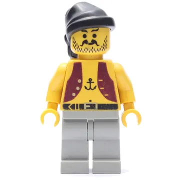Pirate - Anchor Tattoo, Light Gray Legs, Black Bandana