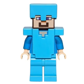 Steve in Medium Azure Helmet and Armor