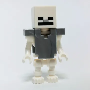 Skeleton, Square Skull, Flat Silver Armor