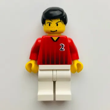 Soccer Player Red Torso, White Legs #2