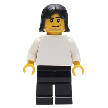 Soccer Player White Plain Torso, Black Legs 1