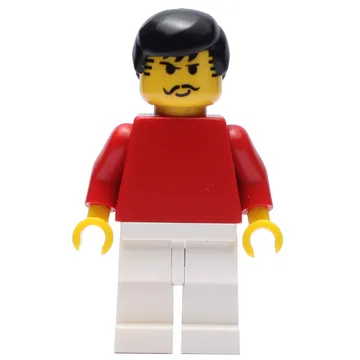 Soccer Player Red Plain Torso, White Legs 7