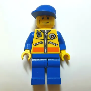 Coast Guard, Yellow Jacket with Zipper, Radio and Badge, Blue Cap, Cheek Lines