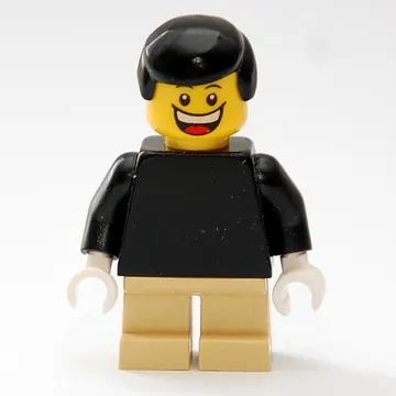 Boy, Plain Black Torso, Short Tan Legs