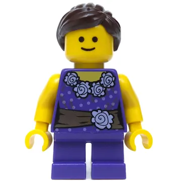 Kid, Dark Purple Torso, Dark Purple Legs, Dark Brown Hair