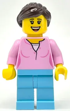 Bright Pink Torso, Medium Azure Legs, Dark Brown Hair