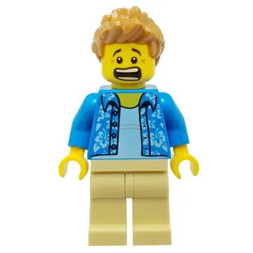 Dark Azure Torso, Tan Legs, Medium Nougat Hair
