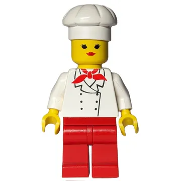 Chef, Woman, Red Neckerchief, Red Legs