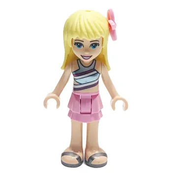 Stephanie - Sand Green Top, Bright Pink Skirt