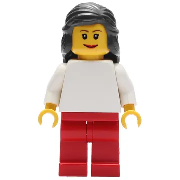 White Torso, Red Legs, Black Hair
