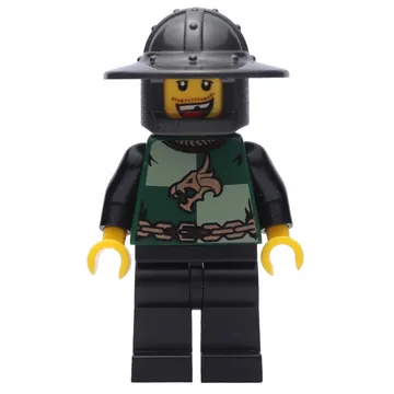 Knight, Dark Green, Wide Brim Helmet