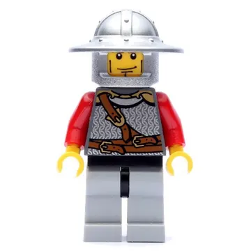Lion Knight, Wide Brim Helmet, Cheek Lines