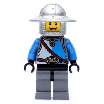 Knight, Blue, Wide Brim Helmet