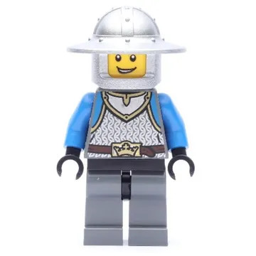 Knight, Blue, Wide Brim Helmet