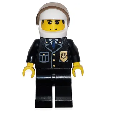 Police - Black Jacket, Black Legs, White Helmet