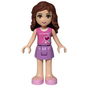 Olivia - Dark Pink Top, Medium Lavender Skirt