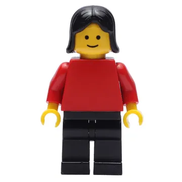 Red Torso, Black Legs, Black Hair