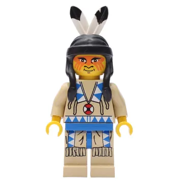 Indian - Tan Clothing, Blue Trim