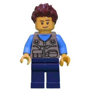 Dark Tan Torso, Dark Blue Legs, Reddish Brown Hair