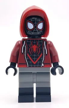Spider-Man (Miles Morales), Dark Red Hoodie, Dual Molded Legs