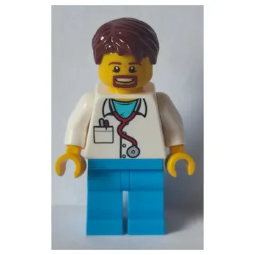Doctor Dokter, Dark Azure Legs, Reddish Brown Hair, Beard