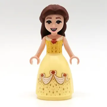 Belle, Bright Light Orange and Bright Light Yellow Full Dress with Roses, Open Mouth