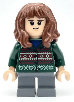 Hermione Granger, Dark Green Sweater, Short Dark Bluish Gray Legs