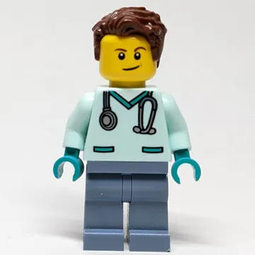 Vet, Man, Light Aqua Scrubs