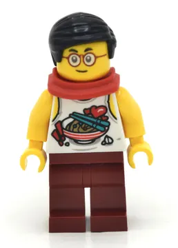Mr. Tang - White Torso, Dark Red Legs