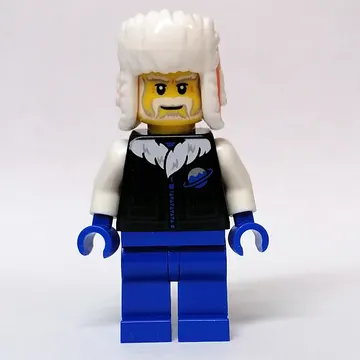 Black Torso, Blue Legs, Orange/White Hat