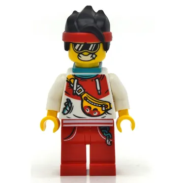 Monkie Kid, White Hoodie. Neck Bracket