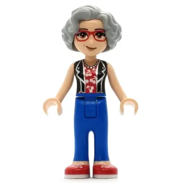 Dottie - Black Top, Blue Pants, Light Bluish Grey Hair