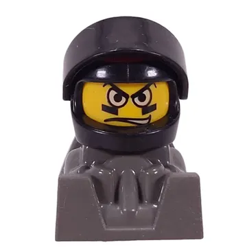 Racer - Black Helmet, Black Visor, Dark Gray Body