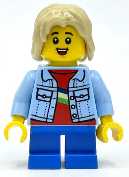 Kid - Bright Light Blue Torso, Blue Legs, Tan Hair