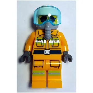 Pilot, Orange Torso, Orange Legs, White Helmet, Breathing Apparatus (Allie Aires)