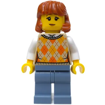 Tan Torso, Sand Blue Legs, Dark Orange Hair