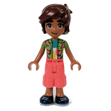 Leo - Lime Shirt, Coral Pants