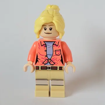 Ellie Sattler, Coral Shirt, Ponytail, Closed Mouth