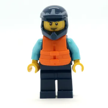 Ocean Explorer, Man, Dark Blue Wetsuit and Helmet, Live Jacket