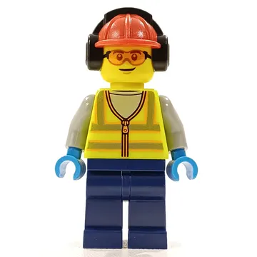 Ground Crew, Vibrant Yellow Safety Vest, Ear Defenders