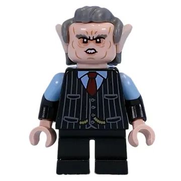Goblin - Dark Bluish Grey Hair, Black Torso, Black Legs