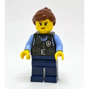 Police Officer Lucy Lawson - Black Torso, Dark Blue Legs, Reddish Brown Hair