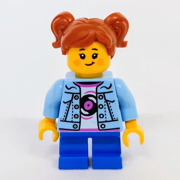 Kid, Bright Light Blue Torso, Blue Legs, Dark Orange Hair