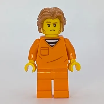 Criminal, Orange Prison Jumpsiut, Medium Nougat Hair
