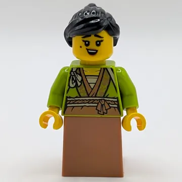 Lime Robes, Medium Nougat Dress, Black Hair
