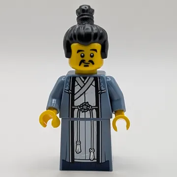Su Dongpo, Sand Blue Robes/Dress, Black Hair