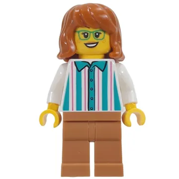 Ice Cream Server, White Shirt, Medium Nougat Legs, Dark Orange Hair